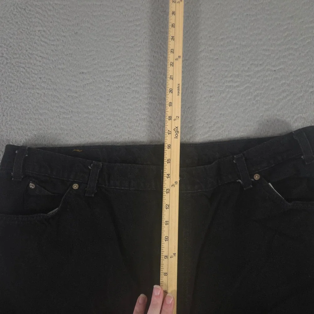 VINTAGE Levi's Jeans Mens 44x32 Black 550 Relaxed Tapered Leg Orange Tab USA 90s